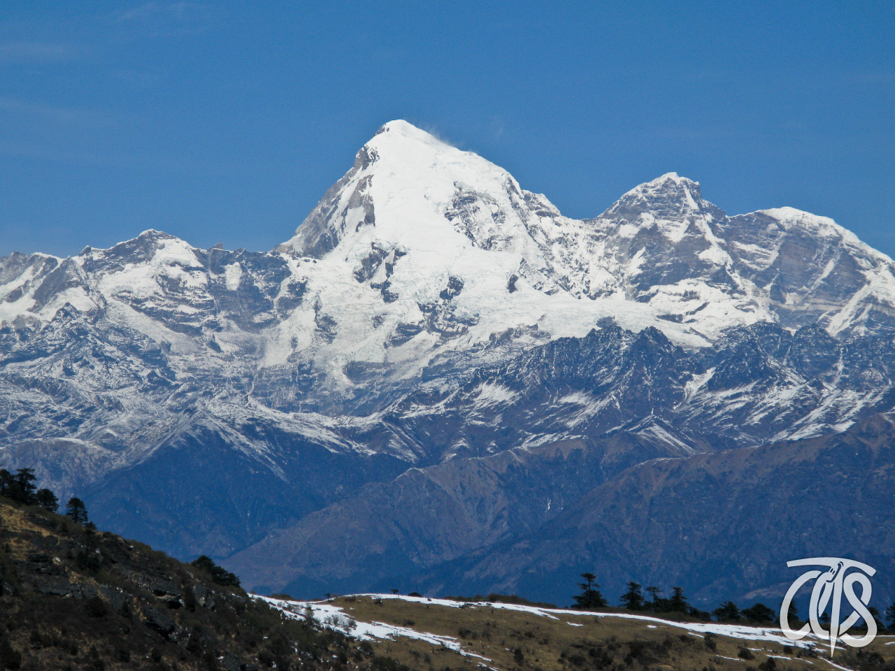 チュレ峠から望むブータン・ヒマラヤ